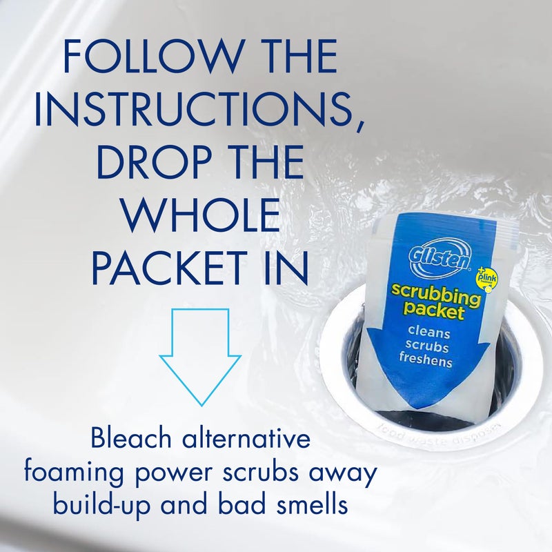 Glisten Garbage Disposer Foaming Cleaner, Lemon Scent, 4-Pack (16 Uses) - Image 3